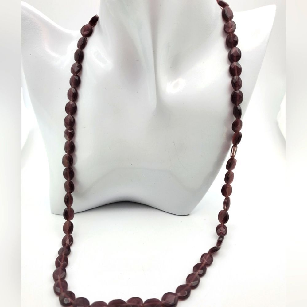 Facetedβsmokyβ crystal necklace N1021
